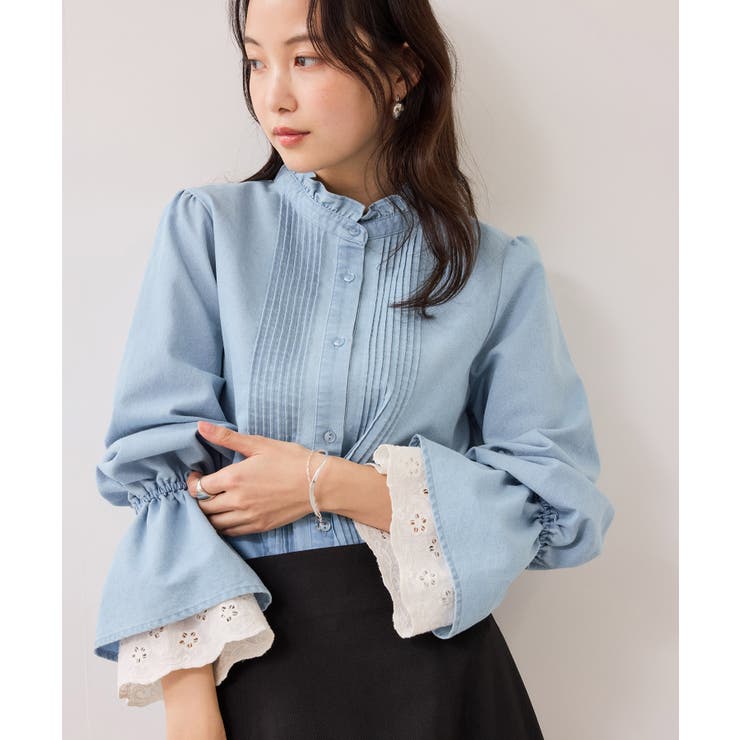 レイヤードレーススリーブブラウス | VIS  | 詳細画像15 