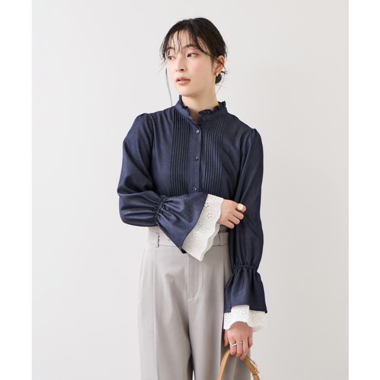 レイヤードレーススリーブブラウス | VIS  | 詳細画像4 