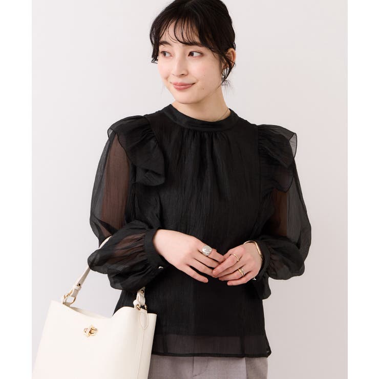 シャイニーボウタイ長袖ブラウス/イージーケア・2WAY | VIS  | 詳細画像19 