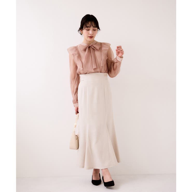 シャイニーボウタイ長袖ブラウス/イージーケア・2WAY | VIS  | 詳細画像2 