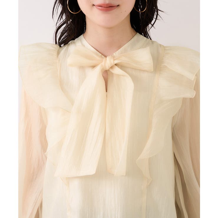 シャイニーボウタイ長袖ブラウス/イージーケア・2WAY | VIS  | 詳細画像25 