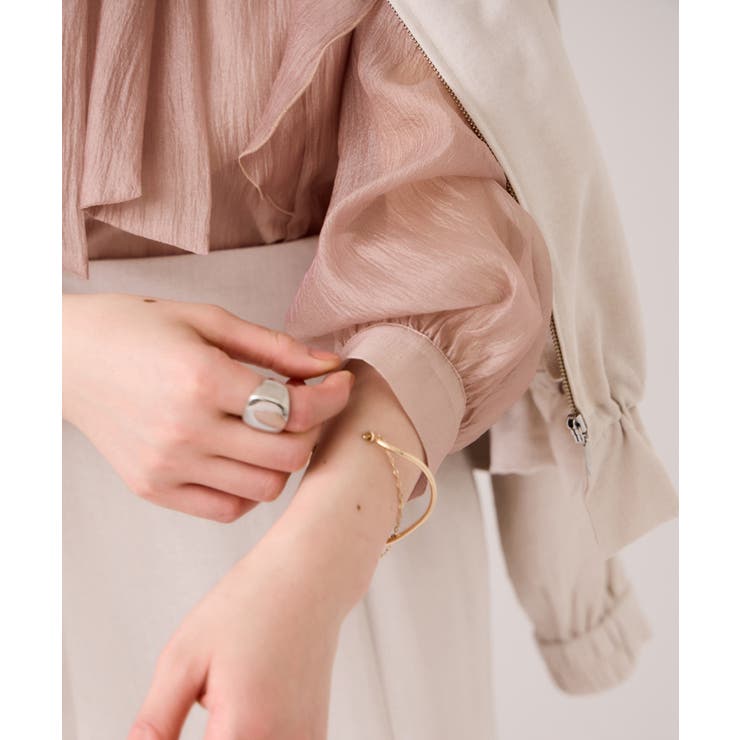 シャイニーボウタイ長袖ブラウス/イージーケア・2WAY | VIS  | 詳細画像8 