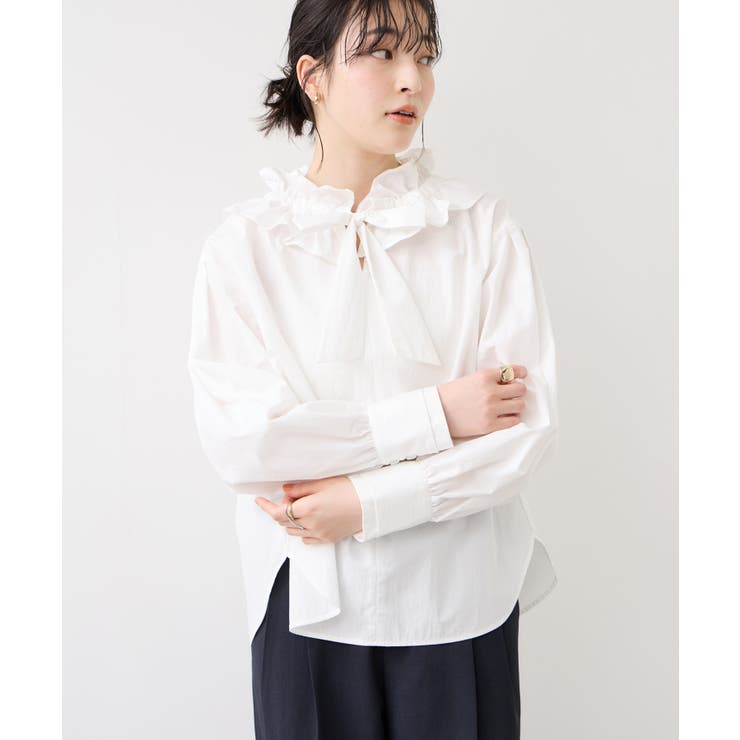 フリルネックブラウス | VIS  | 詳細画像10 