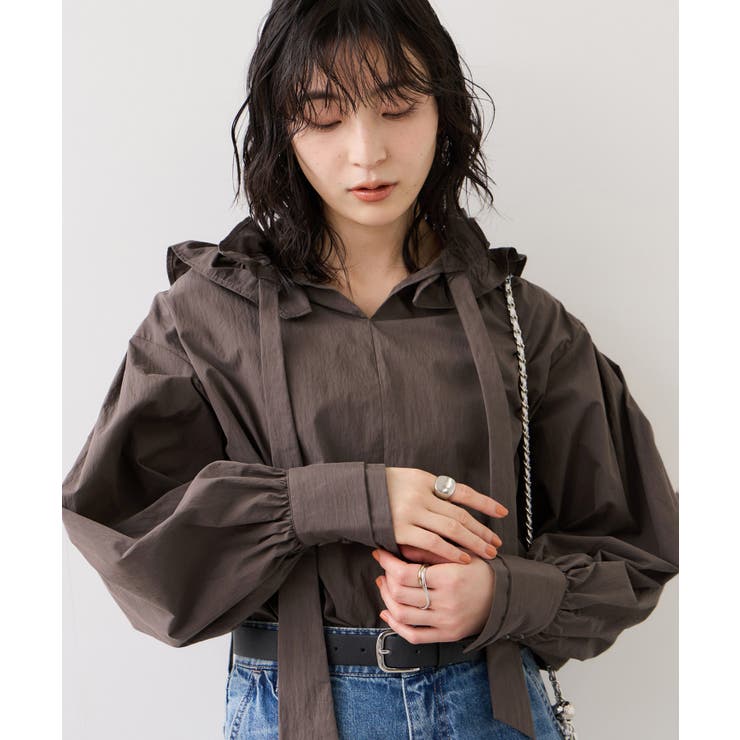 フリルネックブラウス | VIS  | 詳細画像13 