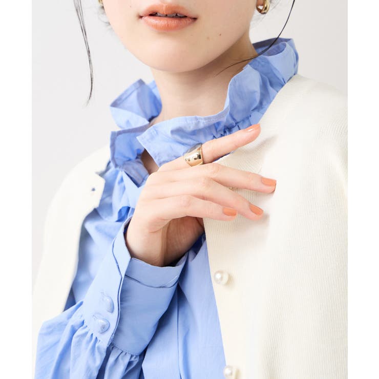 フリルネックブラウス | VIS  | 詳細画像24 