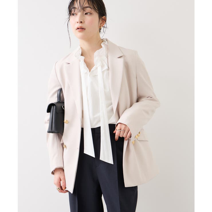 フリルネックブラウス | VIS  | 詳細画像3 