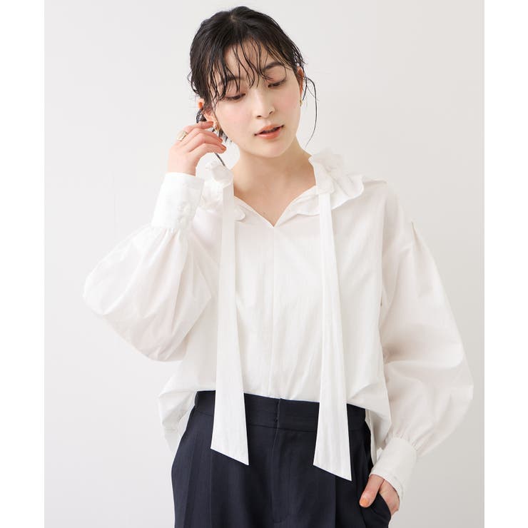 フリルネックブラウス | VIS  | 詳細画像5 