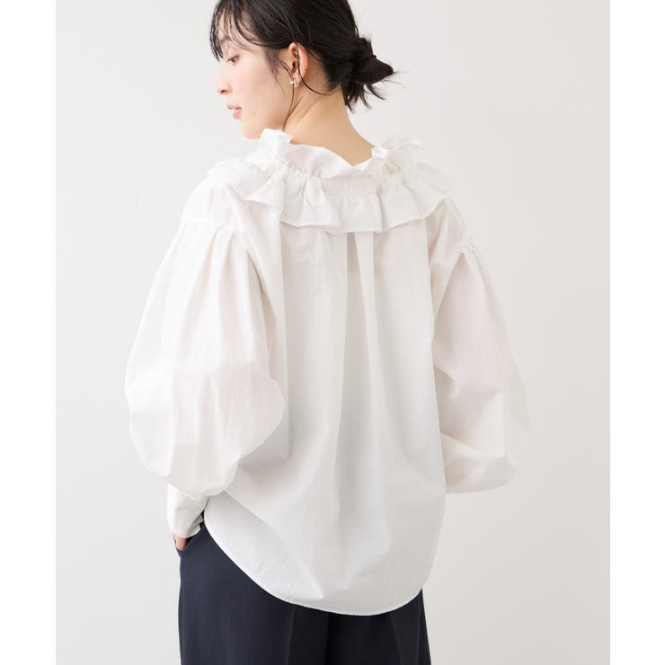 フリルネックブラウス | VIS  | 詳細画像9 