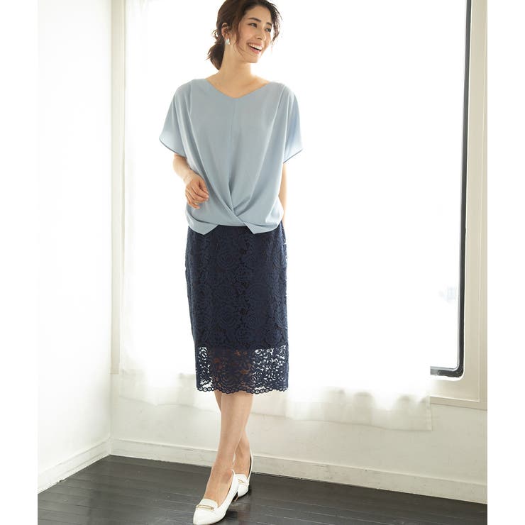 【美人百花5月号掲載】【マルチWAY】異素材コンビブラウス | VIS  | 詳細画像18 