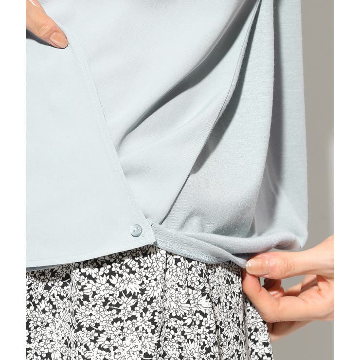 【美人百花5月号掲載】【マルチWAY】異素材コンビブラウス | VIS  | 詳細画像8 