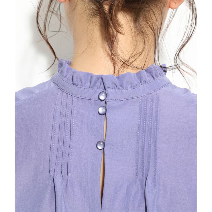 ピンタックフレンチスリーブブラウス | VIS  | 詳細画像4 