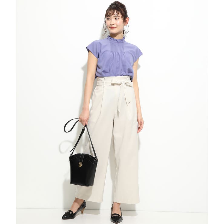 ピンタックフレンチスリーブブラウス | VIS  | 詳細画像9 