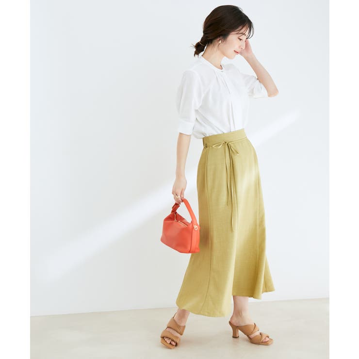 【防シワ】【2WAY】フロントタック5分袖ブラウス | VIS  | 詳細画像15 