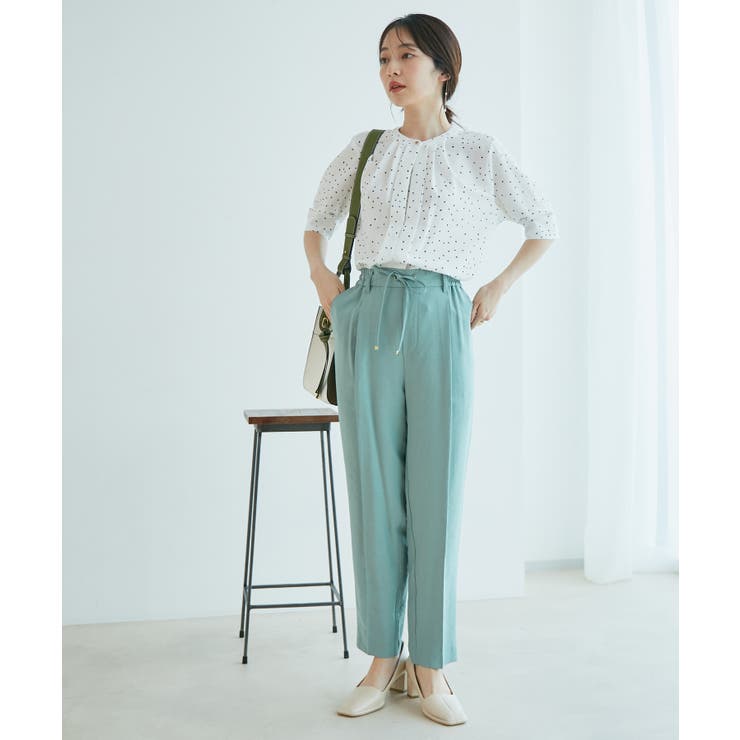 【防シワ】【2WAY】フロントタック5分袖ブラウス | VIS  | 詳細画像41 