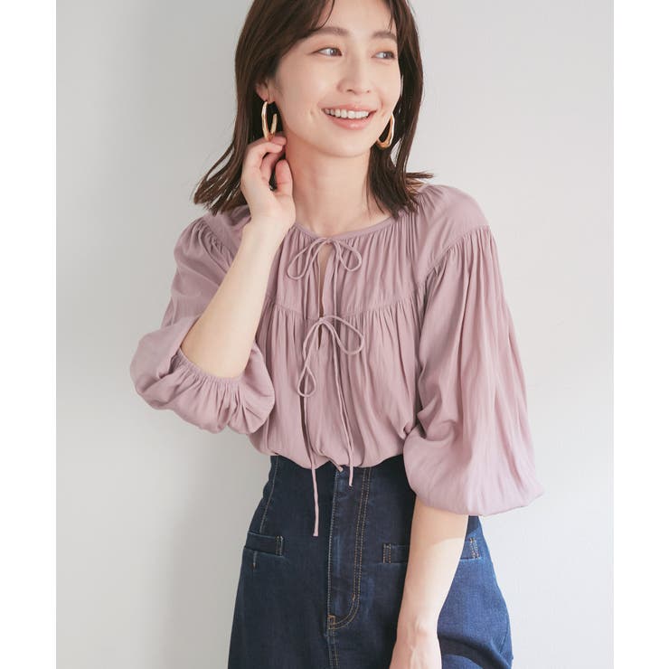 前後2way 割繊ギャザー七分袖ブラウス 品番 Visw Vis ビス のレディース ファッション通販 Shoplist ショップリスト