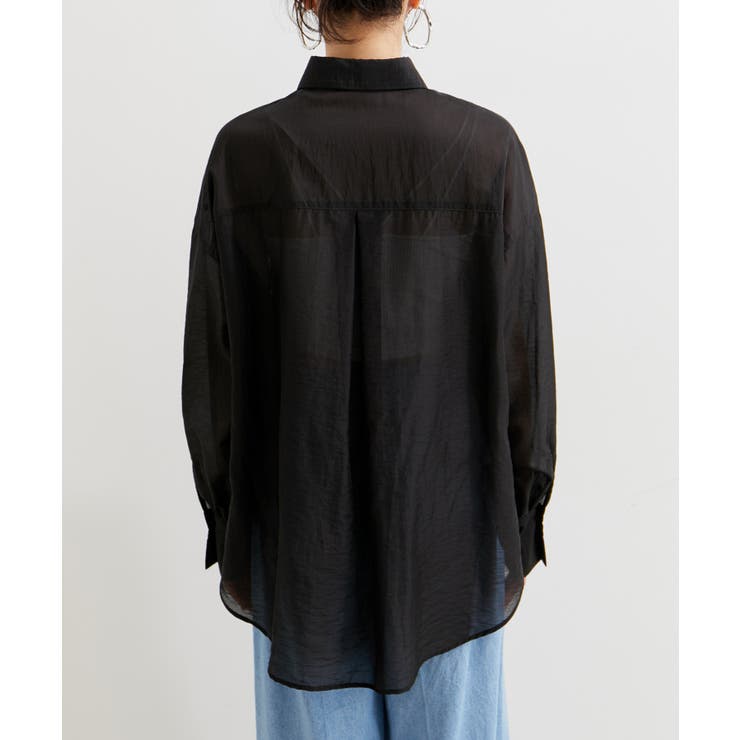 メタル釦シンプルシアーシャツ | VIS  | 詳細画像11 