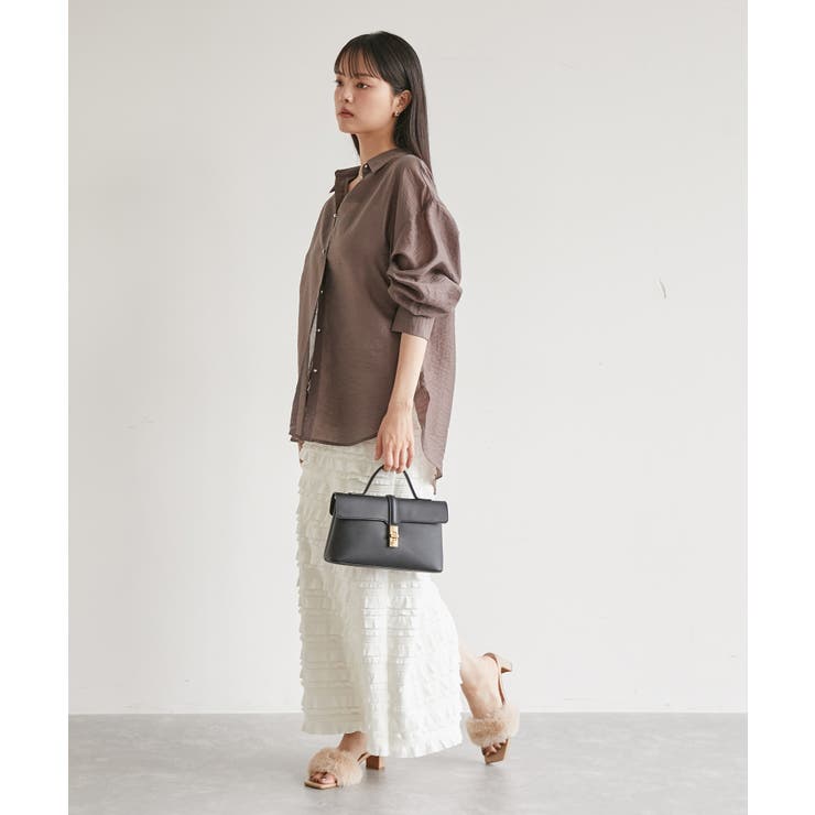 メタル釦シンプルシアーシャツ | VIS  | 詳細画像5 