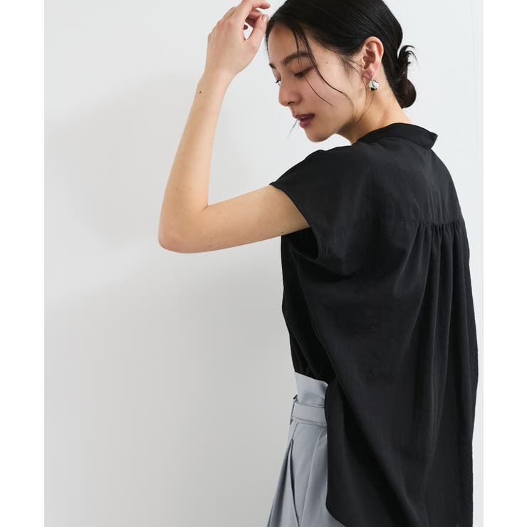 【接触冷感/洗える】気流染めスモッキングブラウス | VIS  | 詳細画像12 