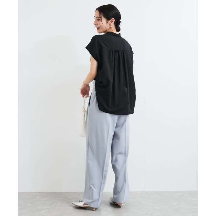 【接触冷感/洗える】気流染めスモッキングブラウス | VIS  | 詳細画像14 
