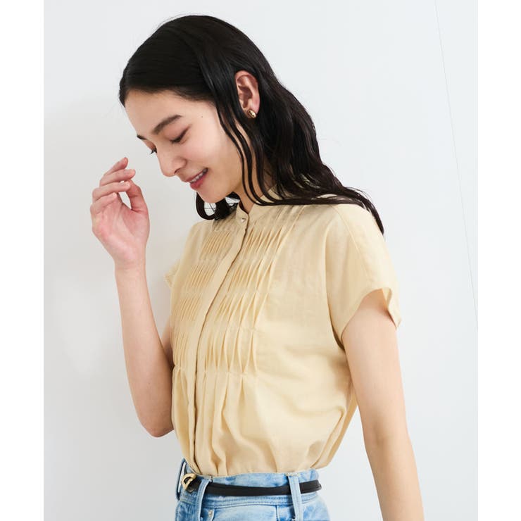 【接触冷感/洗える】気流染めスモッキングブラウス | VIS  | 詳細画像24 