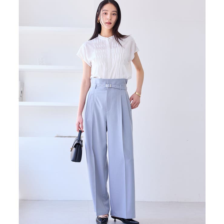 【接触冷感/洗える】気流染めスモッキングブラウス | VIS  | 詳細画像5 