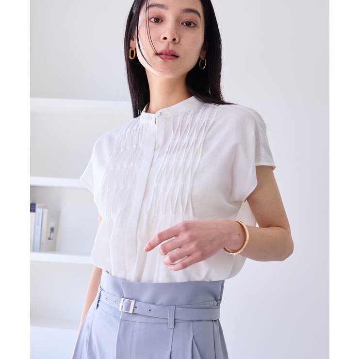 【接触冷感/洗える】気流染めスモッキングブラウス | VIS  | 詳細画像6 