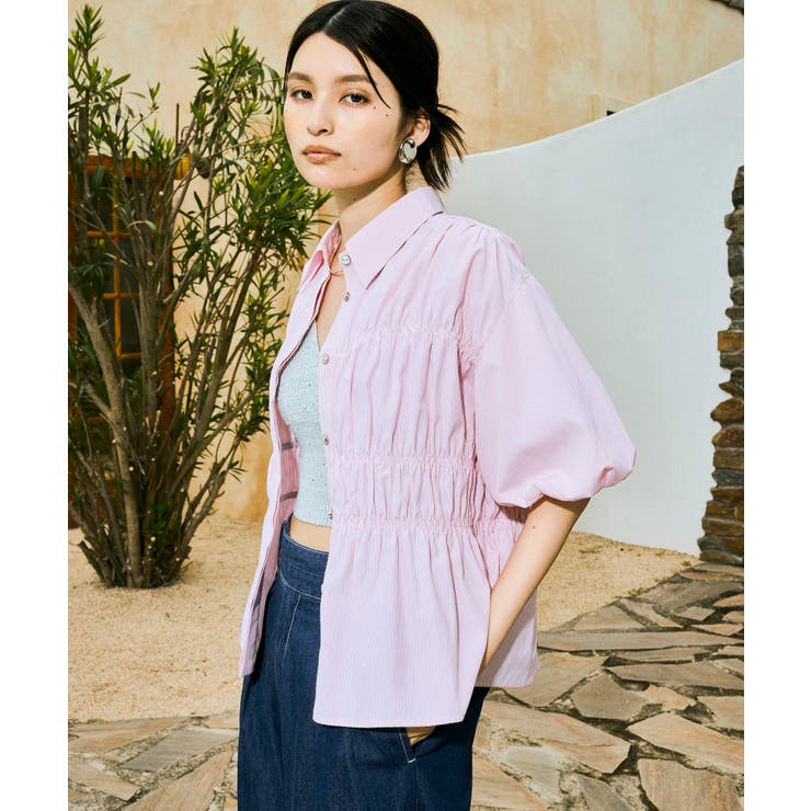店頭人気】シャーリングバルーンシャツ[品番：VISW0049617]｜VIS