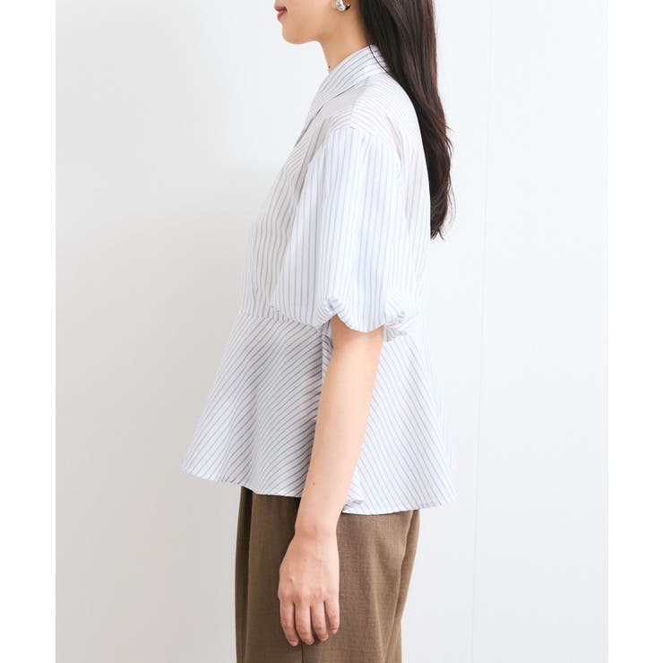 バルーンスリーブペプラムシャツ/通勤対応 | VIS  | 詳細画像16 