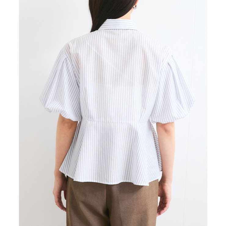 バルーンスリーブペプラムシャツ/通勤対応 | VIS  | 詳細画像17 