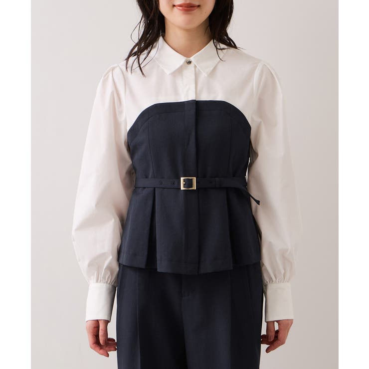 【美easy】コンフォートボウタイドッキングシャツ/イージーケア・2WAY | VIS  | 詳細画像21 