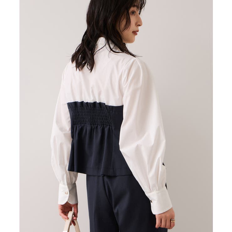 【美easy】コンフォートボウタイドッキングシャツ/イージーケア・2WAY | VIS  | 詳細画像4 