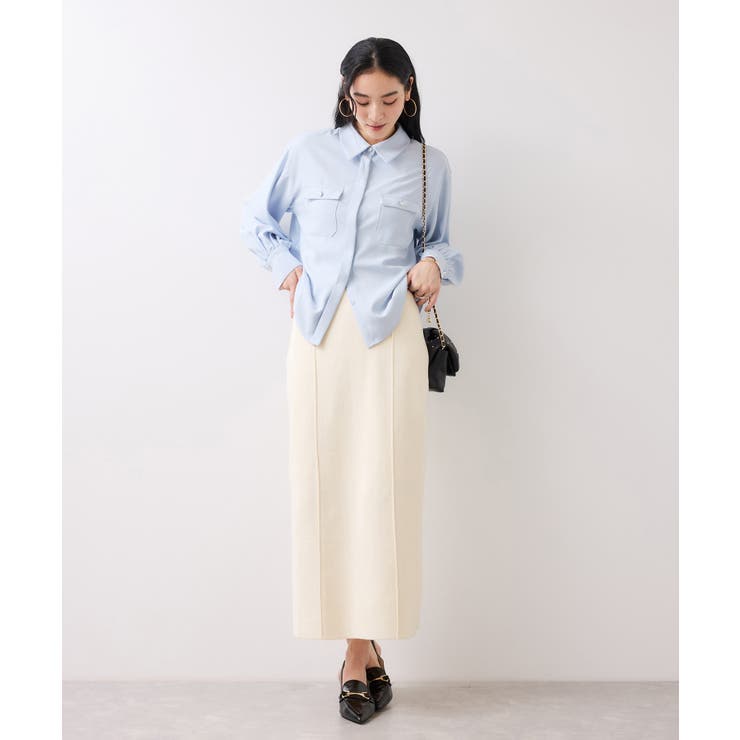 メタル釦シャツブラウス/イージーケア | VIS  | 詳細画像10 