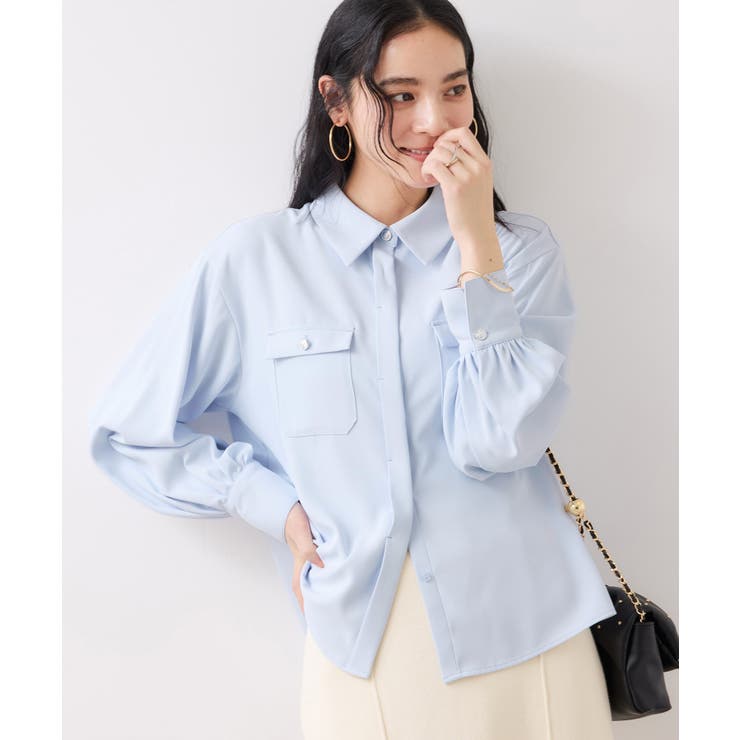 メタル釦シャツブラウス/イージーケア | VIS  | 詳細画像11 