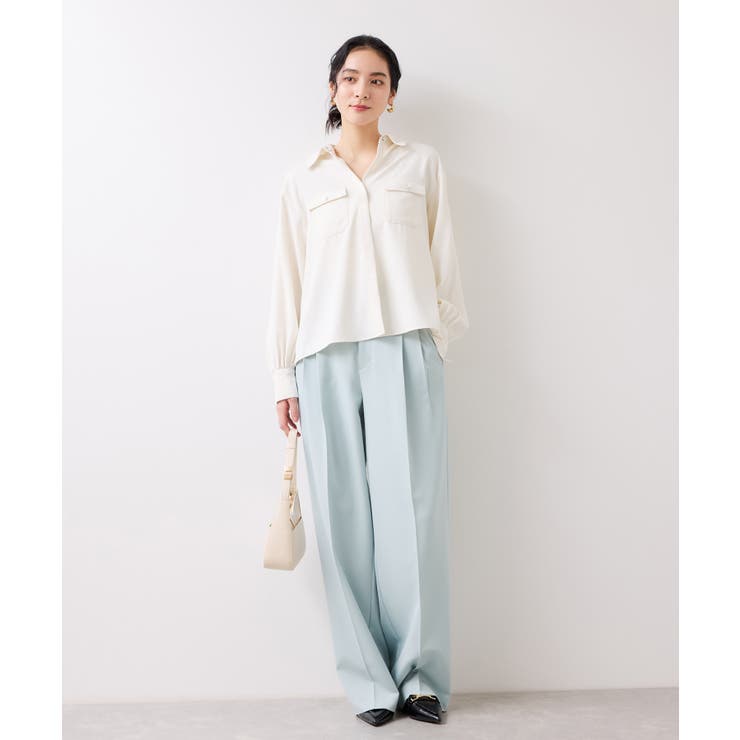 メタル釦シャツブラウス/イージーケア | VIS  | 詳細画像17 