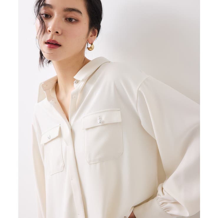 メタル釦シャツブラウス/イージーケア | VIS  | 詳細画像20 