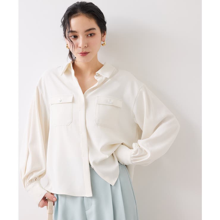 メタル釦シャツブラウス/イージーケア | VIS  | 詳細画像22 