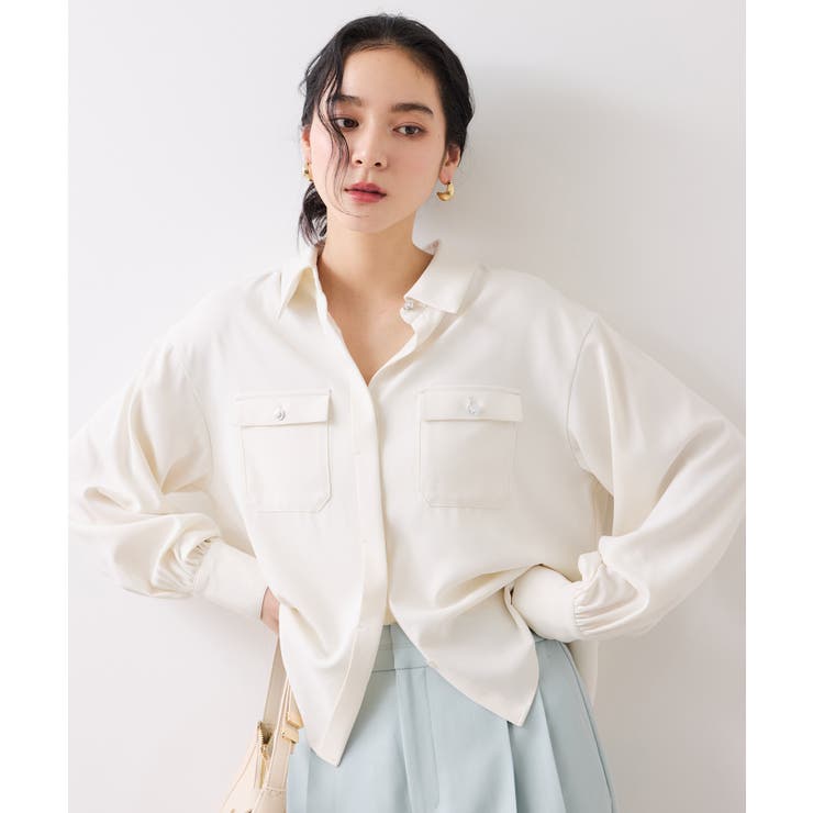 メタル釦シャツブラウス/イージーケア | VIS  | 詳細画像23 