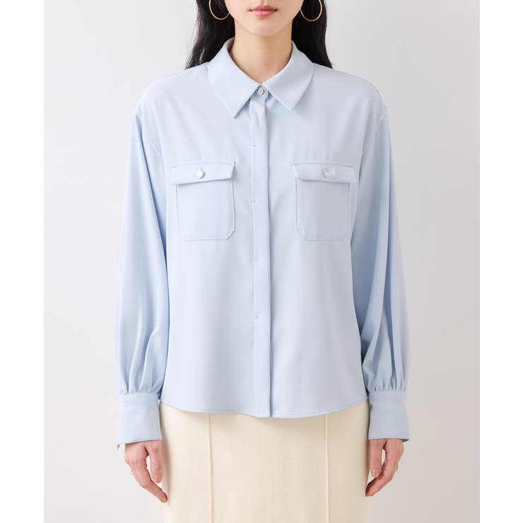 メタル釦シャツブラウス/イージーケア | VIS  | 詳細画像24 