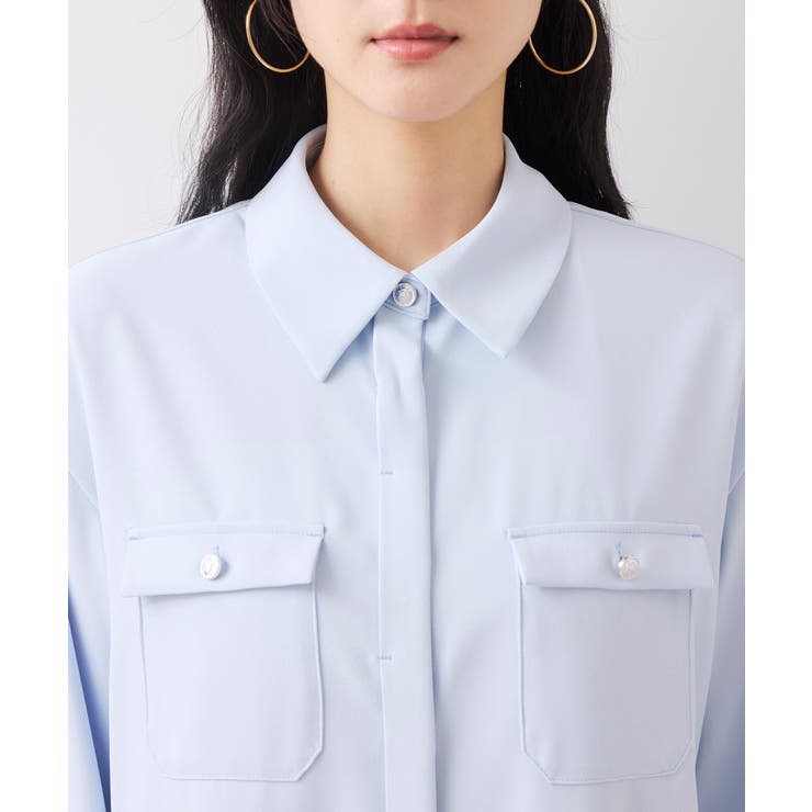 メタル釦シャツブラウス/イージーケア | VIS  | 詳細画像27 