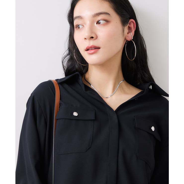 メタル釦シャツブラウス/イージーケア | VIS  | 詳細画像4 