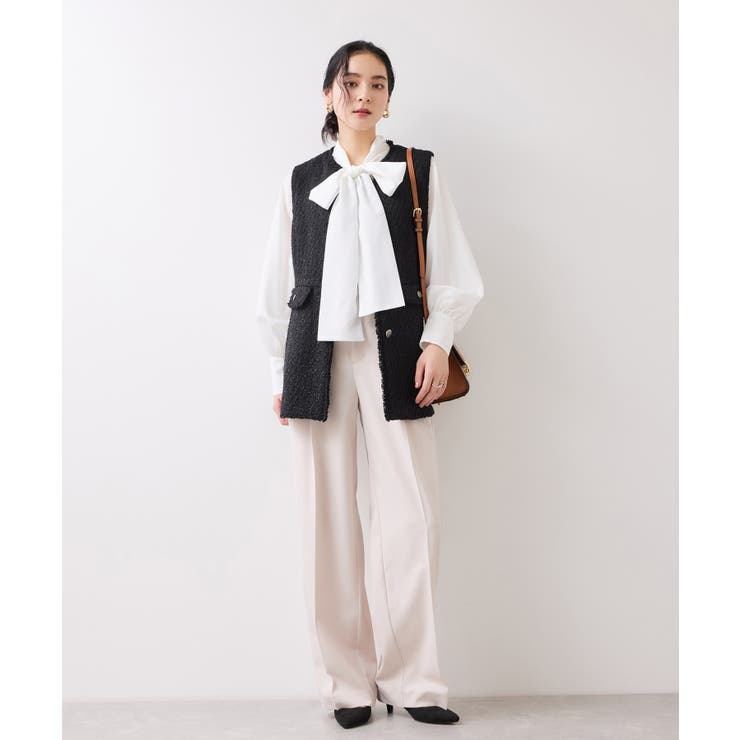 前後2WAYボリュームボウタイブラウス/イージーケア | VIS  | 詳細画像2 