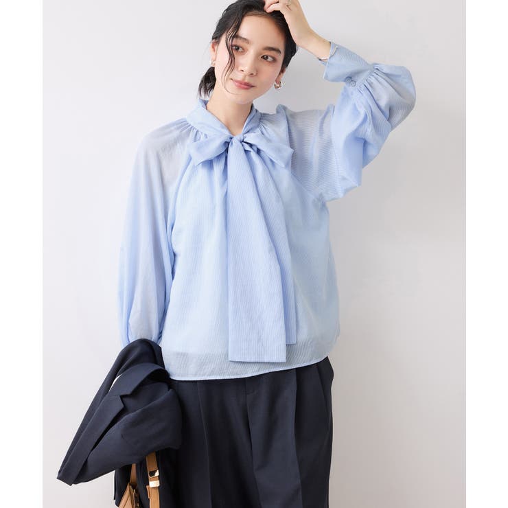 前後2WAYボリュームボウタイブラウス/イージーケア | VIS  | 詳細画像24 