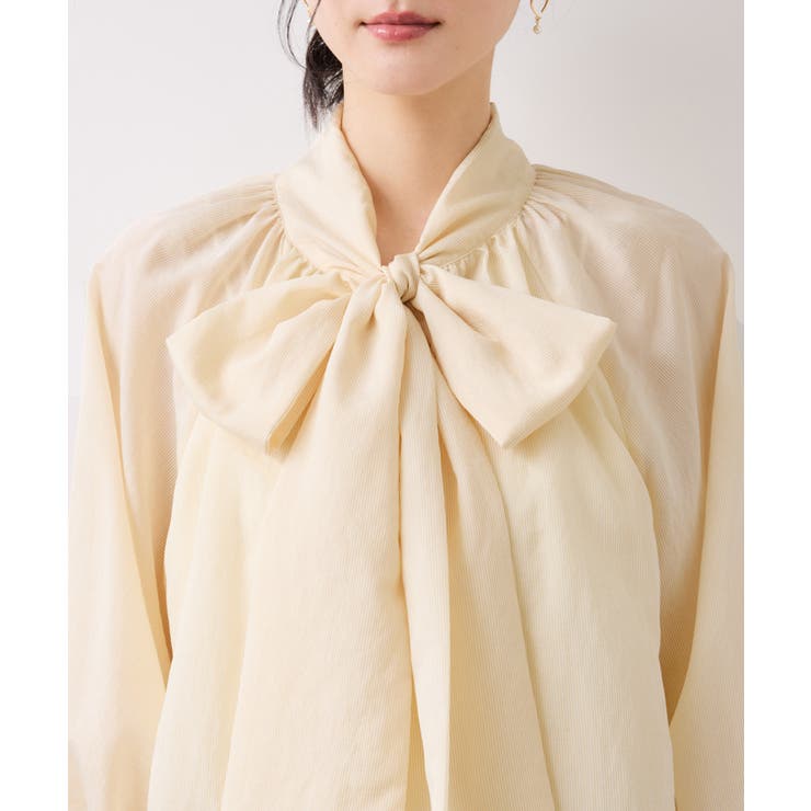 前後2WAYボリュームボウタイブラウス/イージーケア | VIS  | 詳細画像28 