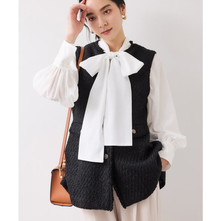 前後2WAYボリュームボウタイブラウス/イージーケア | VIS  | 詳細画像3 