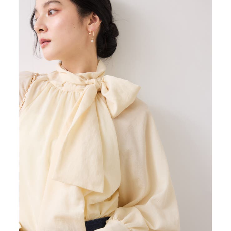 イエロー系(81) | 前後2WAYボリュームボウタイブラウス/イージーケア | VIS 