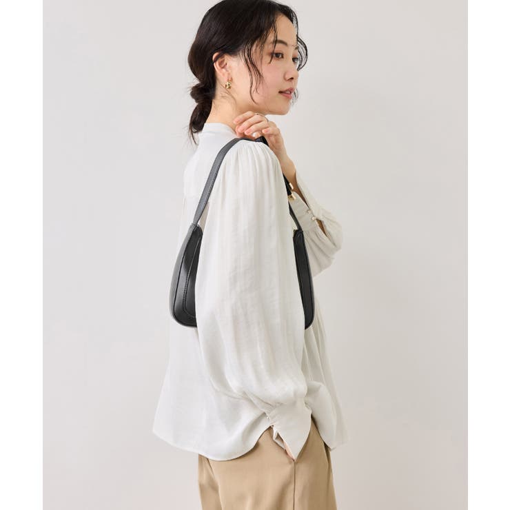 エアリーサテンシャーリングブラウス/イージーケア | VIS  | 詳細画像12 