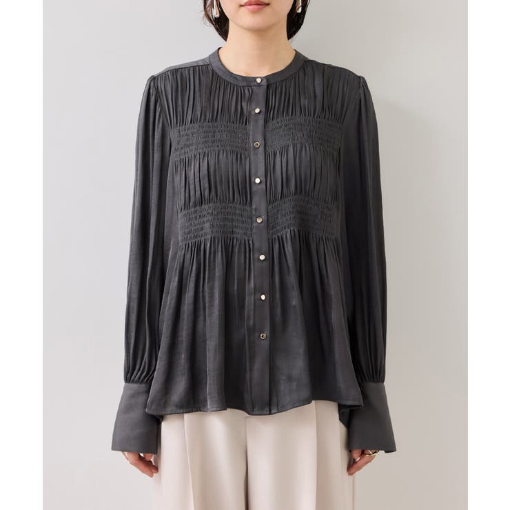 エアリーサテンシャーリングブラウス/イージーケア | VIS  | 詳細画像25 