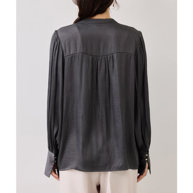 エアリーサテンシャーリングブラウス/イージーケア | VIS  | 詳細画像27 