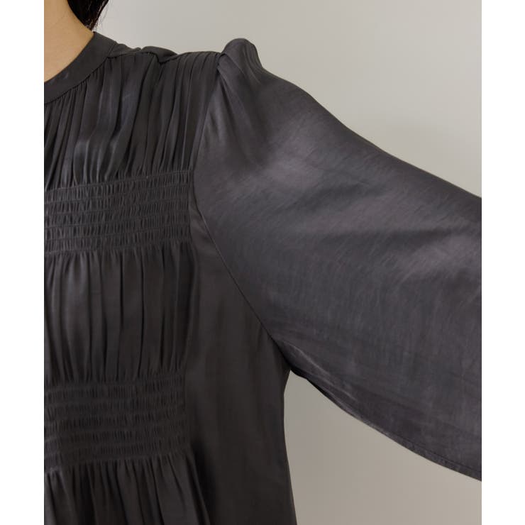 エアリーサテンシャーリングブラウス/イージーケア | VIS  | 詳細画像29 