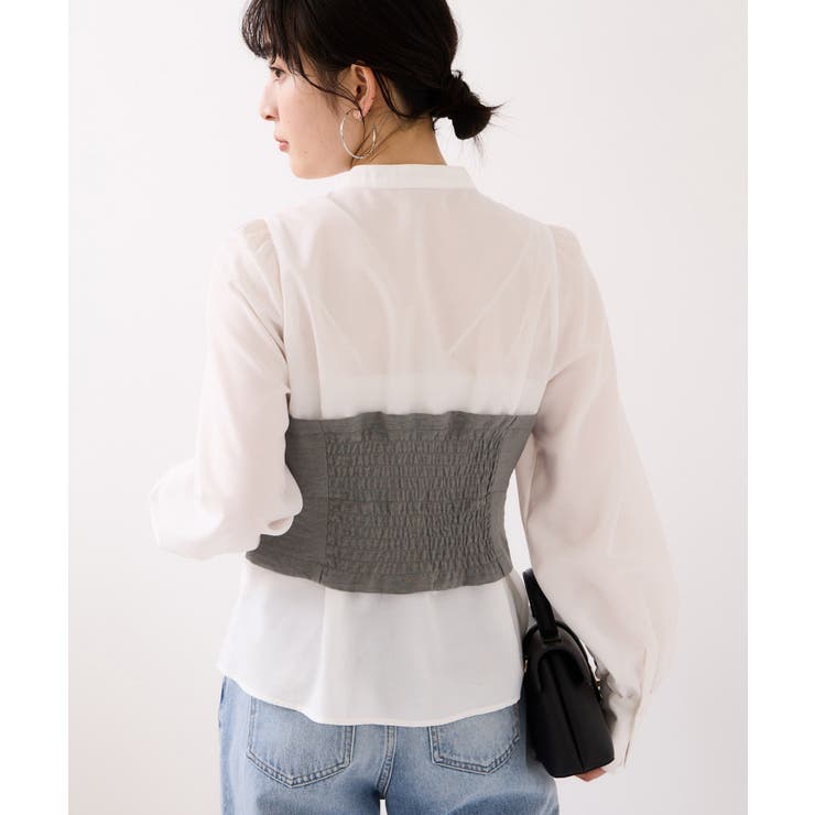 美easy前開きビスチェドッキングシャツ イージーケア 接触冷感 | VIS  | 詳細画像11 